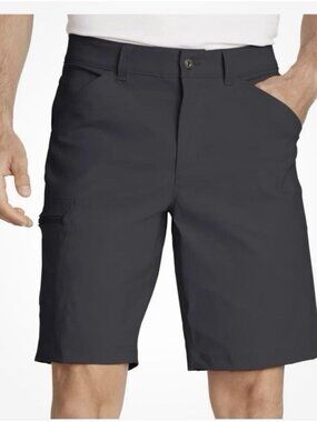 NEW Men's Eddie Bauer Rainier Tech Shorts Size 30 Black 10" Inseam
